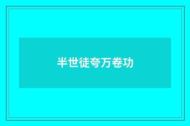 半世徒夸万卷功