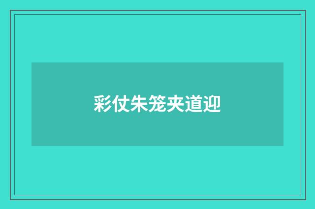 彩仗朱笼夹道迎