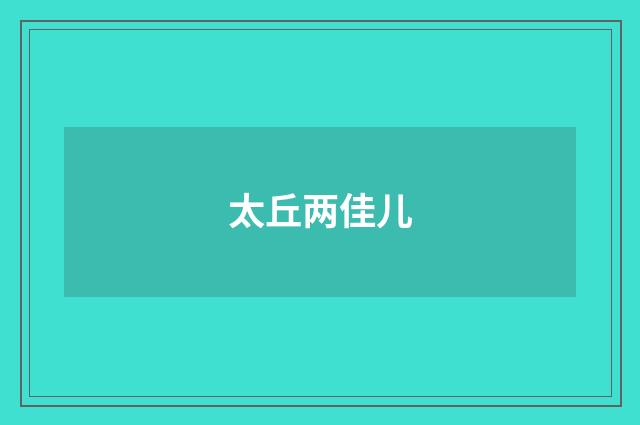 太丘两佳儿