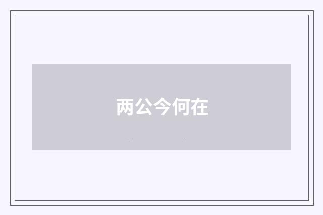 两公今何在
