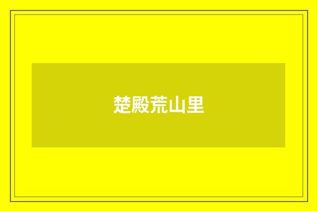 楚殿荒山里