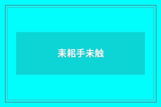 耒耜手未触
