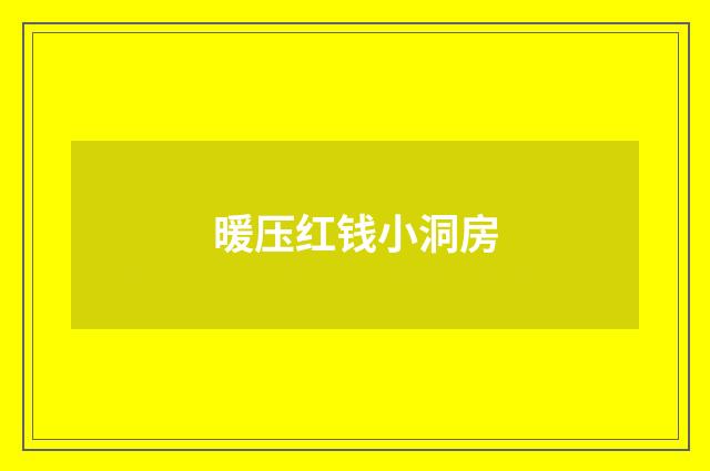 暖压红钱小洞房