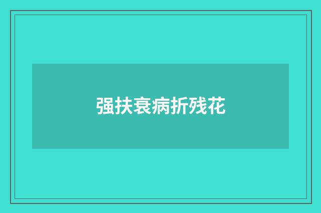 强扶衰病折残花
