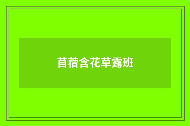 苜蓿含花草露班