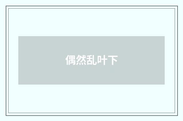 偶然乱叶下