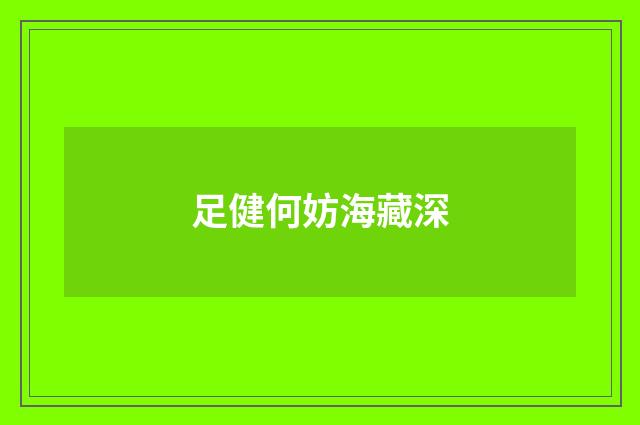 足健何妨海藏深