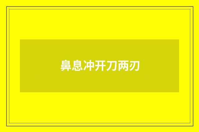 鼻息冲开刀两刃
