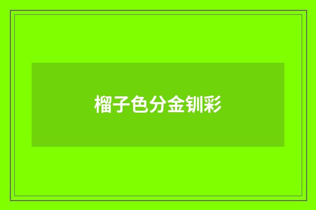 榴子色分金钏彩