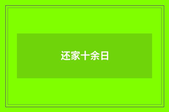 还家十余日