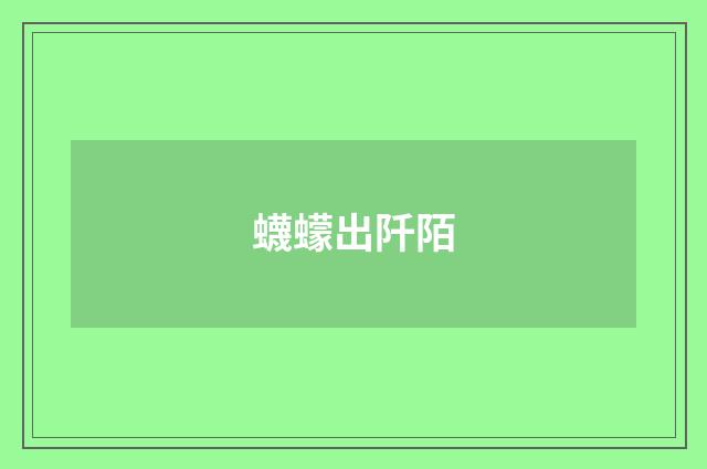 蠛蠓出阡陌