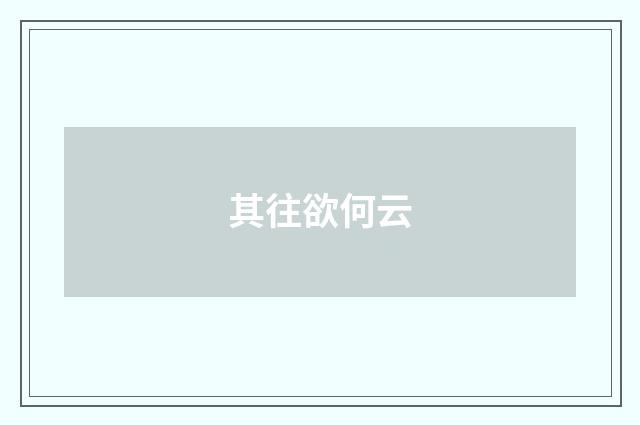 其往欲何云