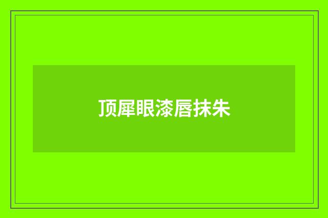 顶犀眼漆唇抹朱