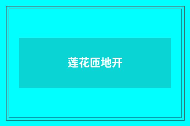 莲花匝地开