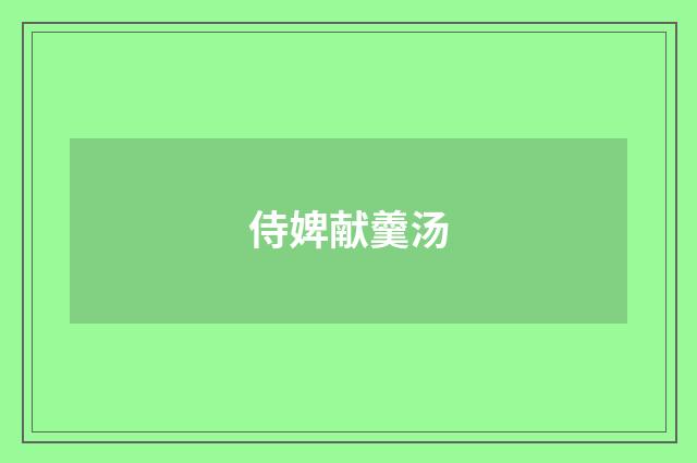 侍婢献羹汤