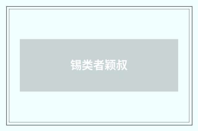 锡类者颖叔