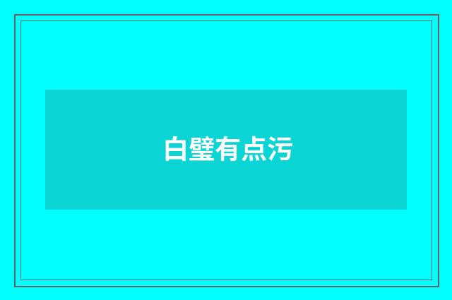 白璧有点污