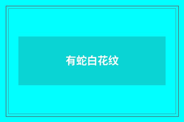 有蛇白花纹