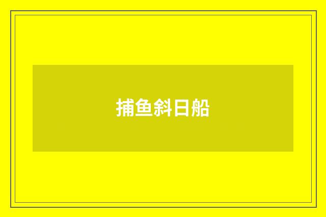 捕鱼斜日船