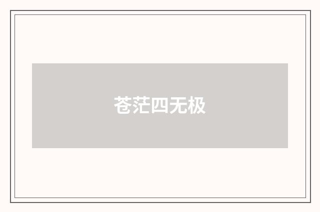 苍茫四无极