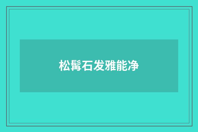 松髯石发雅能净