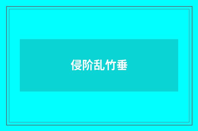 侵阶乱竹垂