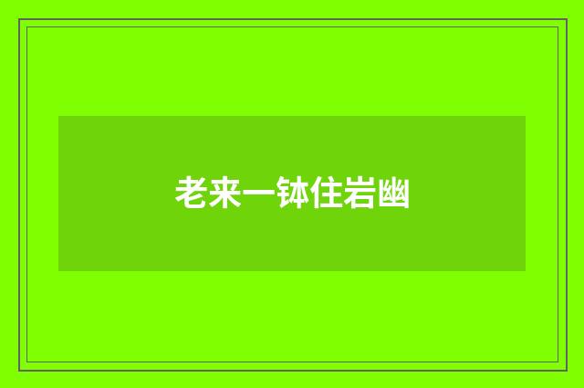 老来一钵住岩幽