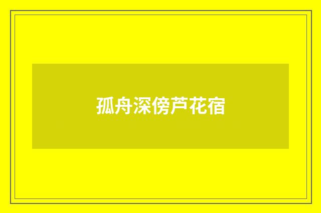 孤舟深傍芦花宿