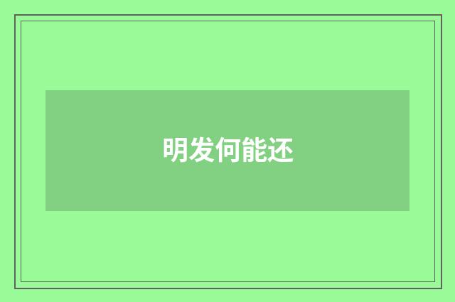 明发何能还