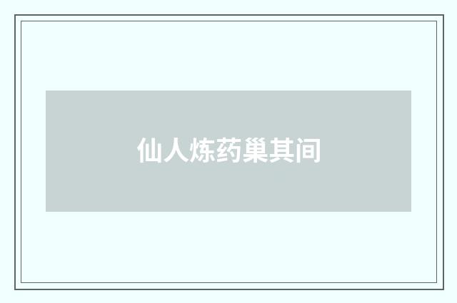 仙人炼药巢其间