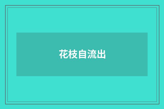 花枝自流出