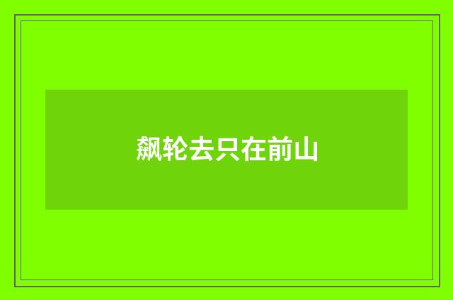 飙轮去只在前山