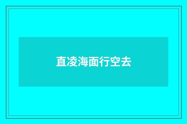 直凌海面行空去