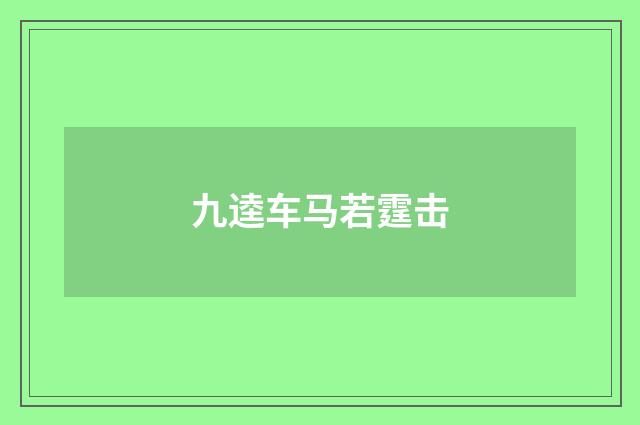 九逵车马若霆击