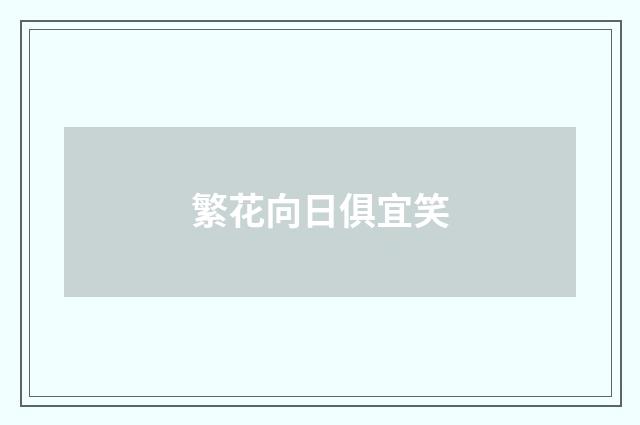 繁花向日俱宜笑