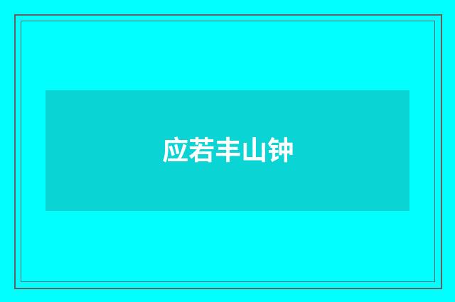 应若丰山钟