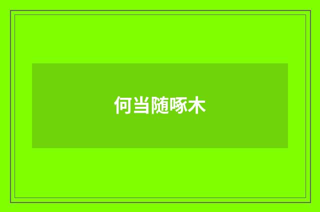 何当随啄木