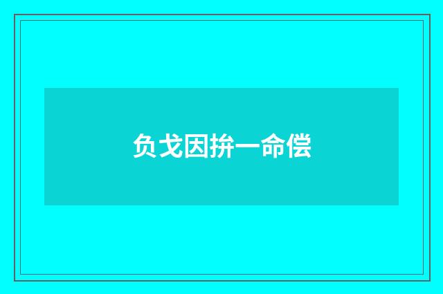 负戈因拚一命偿