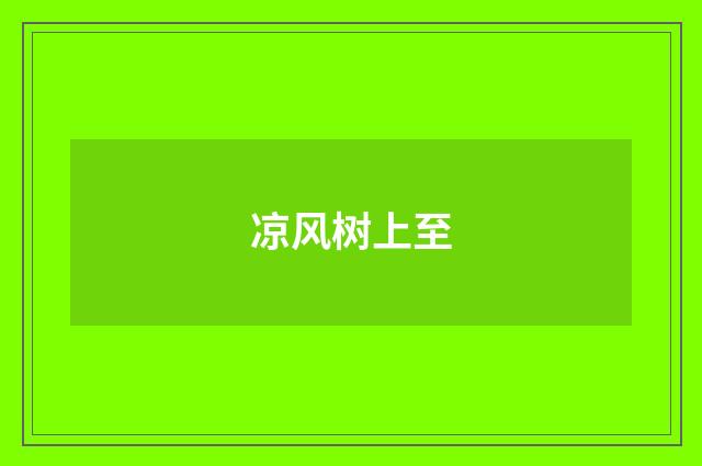 凉风树上至