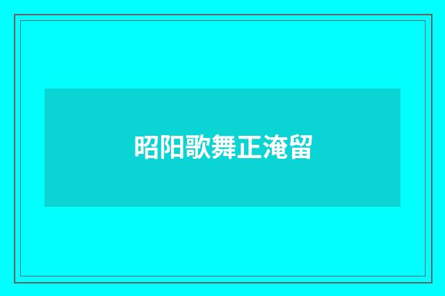 昭阳歌舞正淹留
