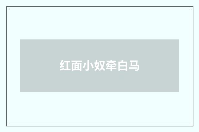 红面小奴牵白马