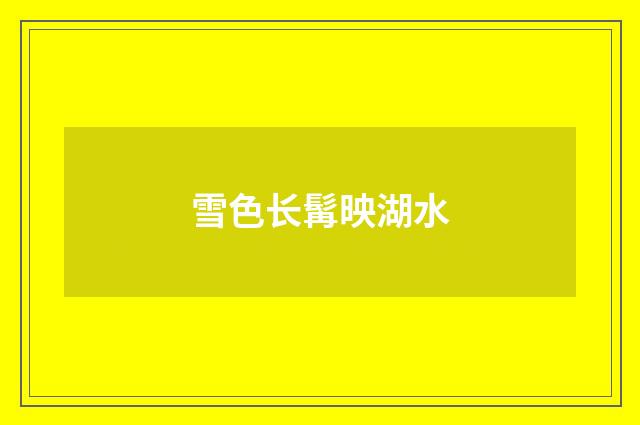 雪色长髯映湖水