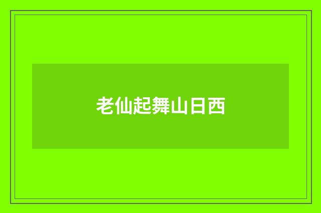 老仙起舞山日西