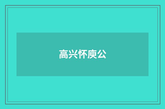 高兴怀庾公