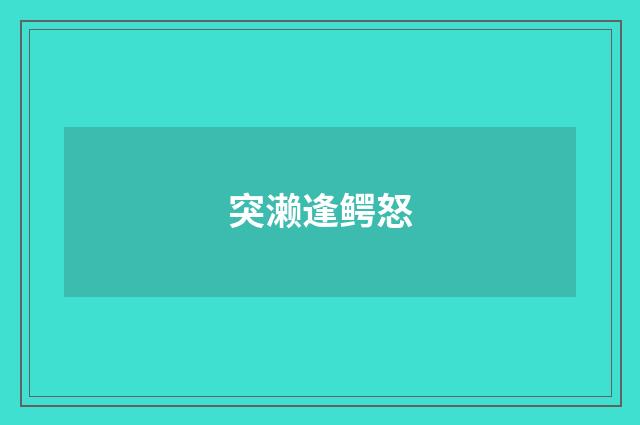 突濑逢鳄怒