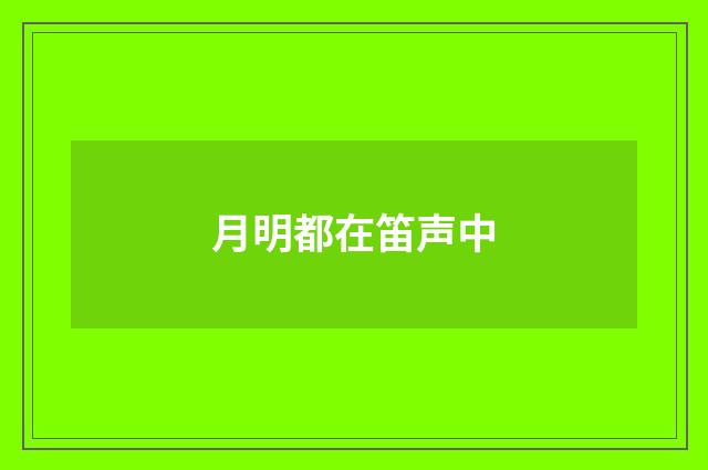 月明都在笛声中