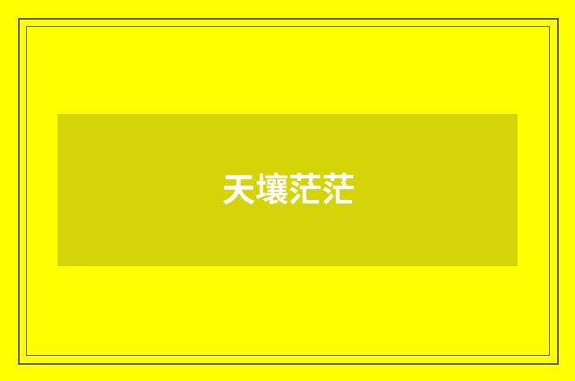 天壤茫茫