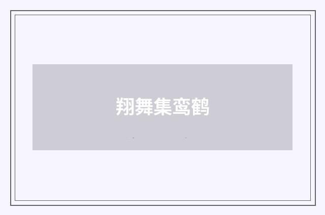 翔舞集鸾鹤