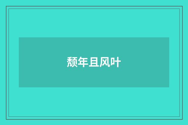 颓年且风叶