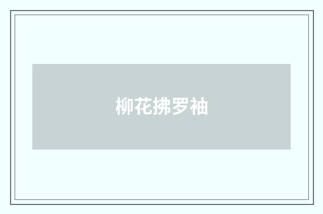 柳花拂罗袖